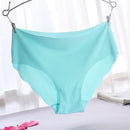 Solid Ladies Women Seamless Panties Ice Silk Underwear G String Underpants Sexy Lingerie Briefs Hipster Intimates