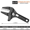 DTBD Multi-function Short Handle Universal Wrench Large Opening Bathroom Pipe Wrench  Adjustable Aluminum Alloy Repair Tool