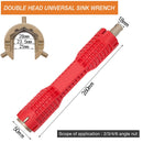DTBD Multi-function Short Handle Universal Wrench Large Opening Bathroom Pipe Wrench  Adjustable Aluminum Alloy Repair Tool