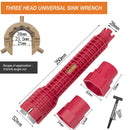 DTBD Multi-function Short Handle Universal Wrench Large Opening Bathroom Pipe Wrench  Adjustable Aluminum Alloy Repair Tool