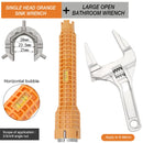 DTBD Multi-function Short Handle Universal Wrench Large Opening Bathroom Pipe Wrench  Adjustable Aluminum Alloy Repair Tool