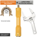 DTBD Multi-function Short Handle Universal Wrench Large Opening Bathroom Pipe Wrench  Adjustable Aluminum Alloy Repair Tool