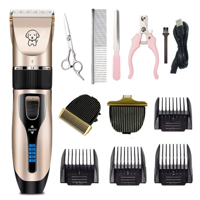 Dicway Pet Cat Hair Clippers for dogs Rechargeable Grooming Shaver professional Set Electric Shear Hair Trimmer for Animal kit