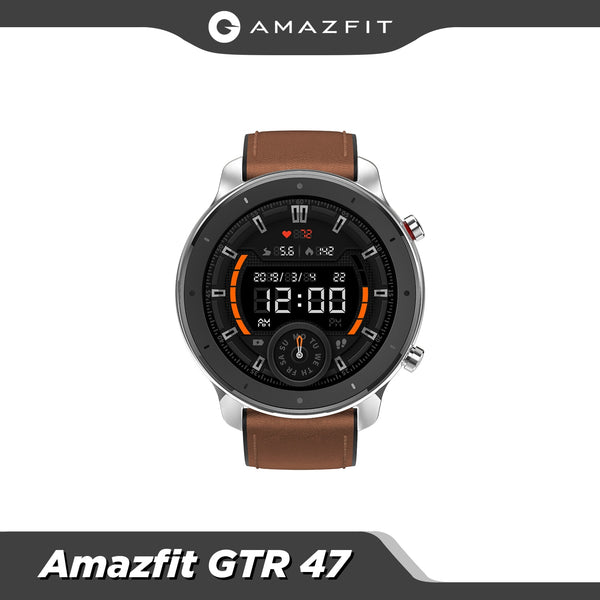 Global Version Amazfit GTR 47mm Smart Watch 5ATM Waterproof Smartwatch 24Days Battery GPS Music Control Leather Silicon Strap