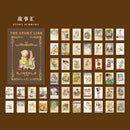 Journamm 50pcs Vintage Paper  for Phone Deco Retro Stationery Supplies Litmus Paper Junk Journal Label Scrapbooking Material