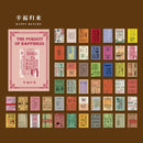 Journamm 50pcs Vintage Paper  for Phone Deco Retro Stationery Supplies Litmus Paper Junk Journal Label Scrapbooking Material