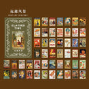 Journamm 50pcs Vintage Paper  for Phone Deco Retro Stationery Supplies Litmus Paper Junk Journal Label Scrapbooking Material