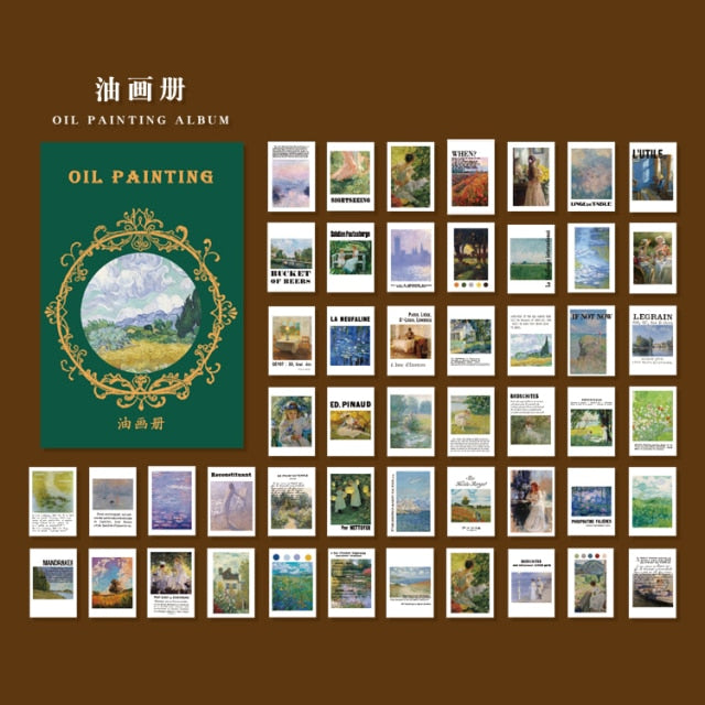 Journamm 50pcs Vintage Paper  for Phone Deco Retro Stationery Supplies Litmus Paper Junk Journal Label Scrapbooking Material