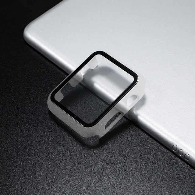 Glass+Cover For Apple Watch Case 44mm 40mm 42mm 38mm iWatch series 5 4 3 6 se bumper+Screen Protector apple watch Accessories