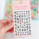 Disney Mickey Minnie Stitch Donald Duck Girl Heart Cartoon Cute Nail Sticker Self-adhesive Nail Sticker DIY Sticker