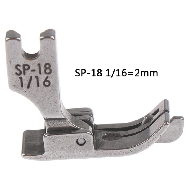 1PC 1/4 1/8 3/8 1/16 3/16 5/16 1/32 Metal Presser Foot SP-18 Industrial Sewing Machine Flat Car Moving Edge Single Needle Flat