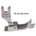 1PC 1/4 1/8 3/8 1/16 3/16 5/16 1/32 Metal Presser Foot SP-18 Industrial Sewing Machine Flat Car Moving Edge Single Needle Flat
