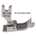 1PC 1/4 1/8 3/8 1/16 3/16 5/16 1/32 Metal Presser Foot SP-18 Industrial Sewing Machine Flat Car Moving Edge Single Needle Flat