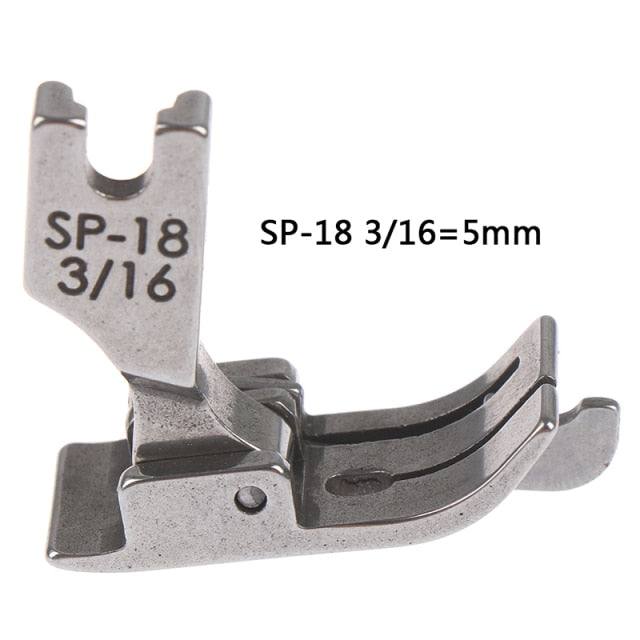 1PC 1/4 1/8 3/8 1/16 3/16 5/16 1/32 Metal Presser Foot SP-18 Industrial Sewing Machine Flat Car Moving Edge Single Needle Flat