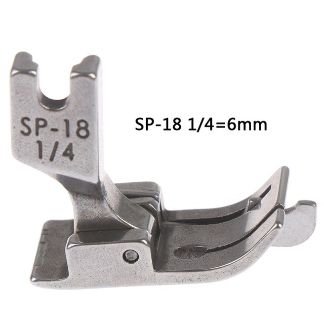 1PC 1/4 1/8 3/8 1/16 3/16 5/16 1/32 Metal Presser Foot SP-18 Industrial Sewing Machine Flat Car Moving Edge Single Needle Flat