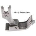 1PC 1/4 1/8 3/8 1/16 3/16 5/16 1/32 Metal Presser Foot SP-18 Industrial Sewing Machine Flat Car Moving Edge Single Needle Flat