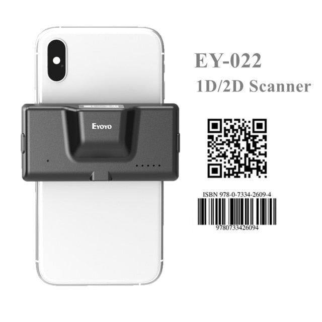 Eyoyo EY-015 Mini Barcode Scanner USB Wired/Bluetooth/ 2.4G Wireless 1D 2D QR PDF417 Bar code for iPad iPhone Android Tablets PC