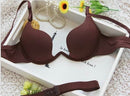 Japanese Deep V Push Up Sexy Bra Underwire Underwear Women Soutien Gorge Thin Half Cup Solid Color Lingerie Beautiful Back