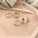 Minimalism Gold Color Round Geometric Finger Rings Set for Women 2021 Classic Circle Open Ring Joint Ring Female Jewelry