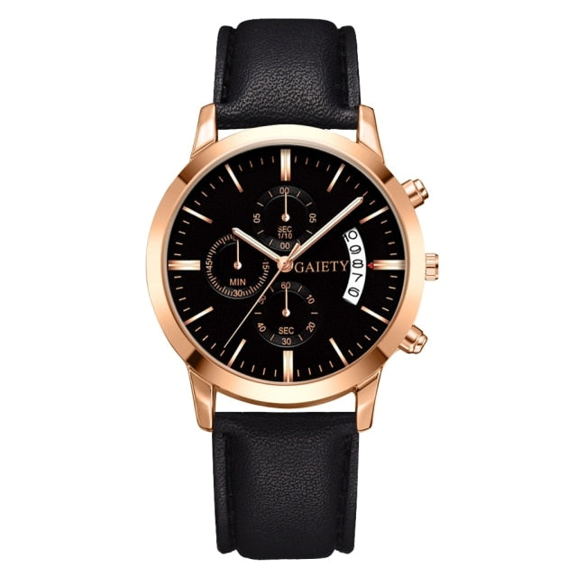 2021 Relogio Masculino Watches Men Fashion Sport Stainless Steel Case Leather Band Watch Quartz Business Wristwatch Reloj Hombre