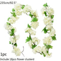 Wisteria Artificial Flower Vine Ivy Leaf Garland Silk Rose Flowers Rattan String Vine Wedding Arch Flower Home Garden Decoration