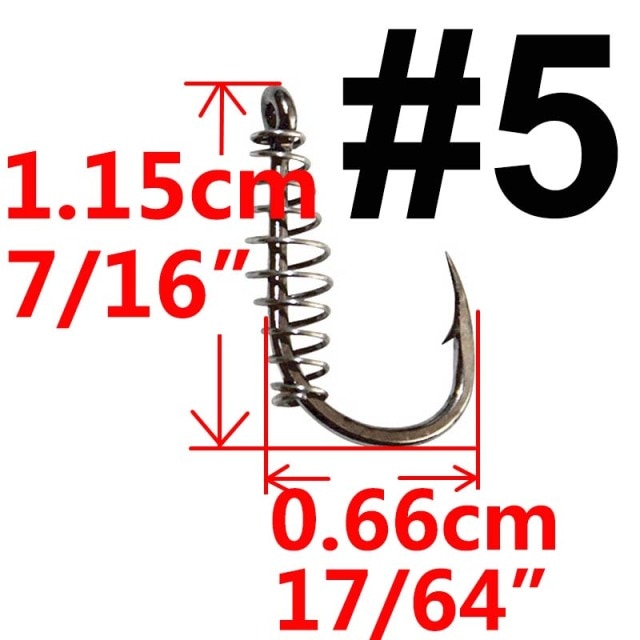 10 or 20 pcs Carp Fishing Hook Barbed Swivel Spring Jig Hook Single Circle Explosion Hook Fly Hook Fishing Accessories Tackle