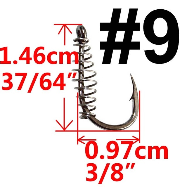 10 or 20 pcs Carp Fishing Hook Barbed Swivel Spring Jig Hook Single Circle Explosion Hook Fly Hook Fishing Accessories Tackle