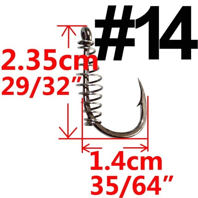 10 or 20 pcs Carp Fishing Hook Barbed Swivel Spring Jig Hook Single Circle Explosion Hook Fly Hook Fishing Accessories Tackle