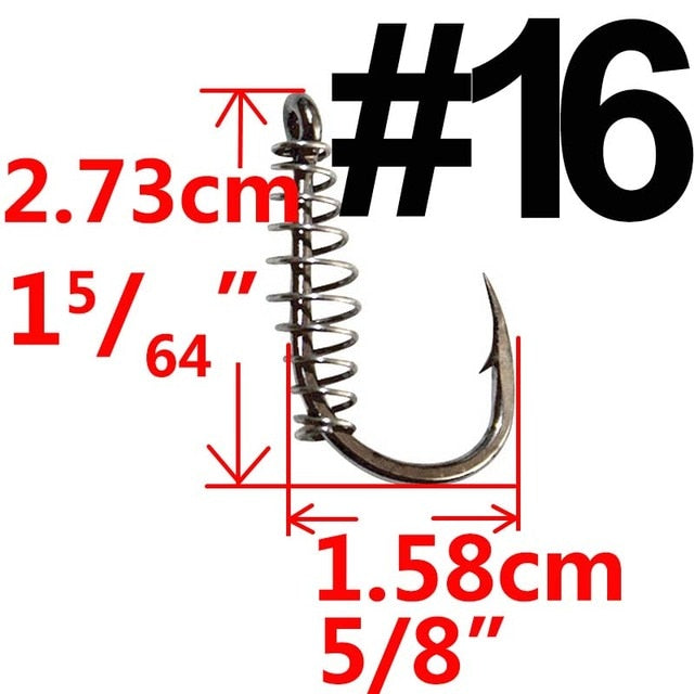 10 or 20 pcs Carp Fishing Hook Barbed Swivel Spring Jig Hook Single Circle Explosion Hook Fly Hook Fishing Accessories Tackle