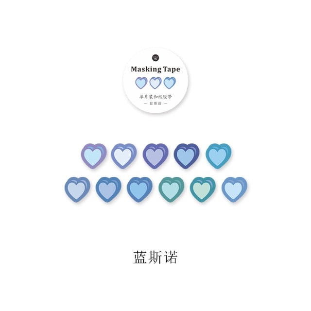 Mohamm 1Pc Love Poem Series Decoration Special-Shaped Washi Masking Tape Creative Scrapbooking Stationary School Supplies