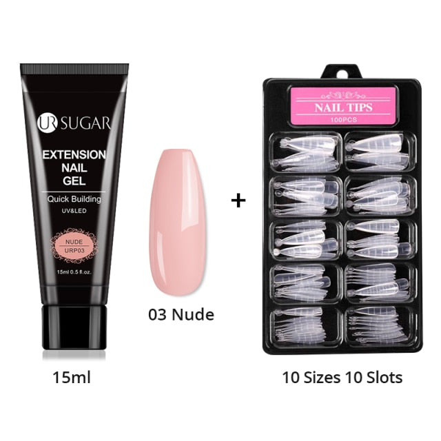 UR SUGAR Acrylic Nail Gel Kit 15ml Quick Building Set Nail Gel Polish For Nail Extensions Acrylic Gel Polish Nail Art