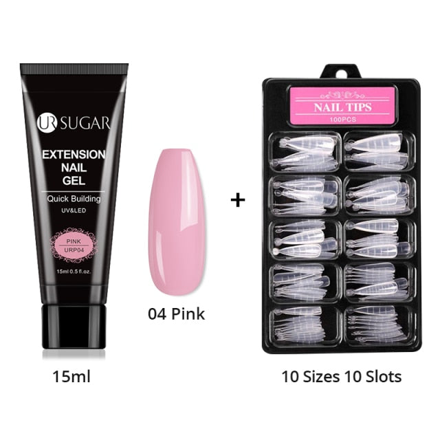 UR SUGAR Acrylic Nail Gel Kit 15ml Quick Building Set Nail Gel Polish For Nail Extensions Acrylic Gel Polish Nail Art