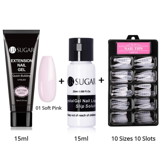 UR SUGAR Acrylic Nail Gel Kit 15ml Quick Building Set Nail Gel Polish For Nail Extensions Acrylic Gel Polish Nail Art