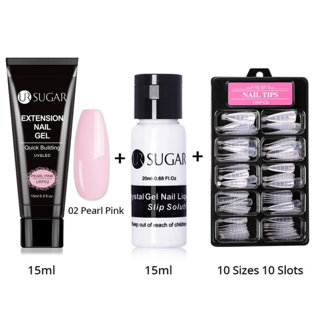 UR SUGAR Acrylic Nail Gel Kit 15ml Quick Building Set Nail Gel Polish For Nail Extensions Acrylic Gel Polish Nail Art