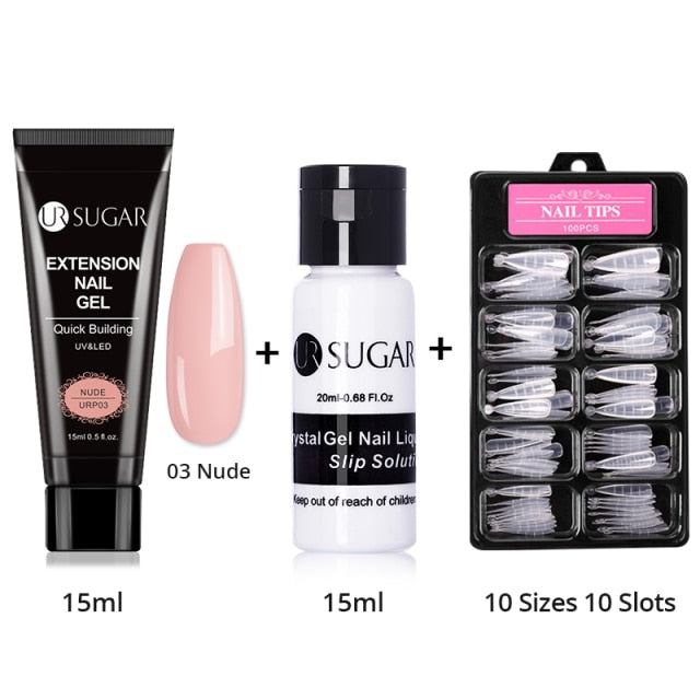 UR SUGAR Acrylic Nail Gel Kit 15ml Quick Building Set Nail Gel Polish For Nail Extensions Acrylic Gel Polish Nail Art