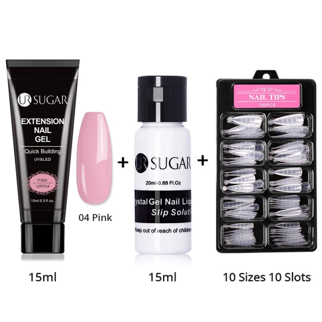 UR SUGAR Acrylic Nail Gel Kit 15ml Quick Building Set Nail Gel Polish For Nail Extensions Acrylic Gel Polish Nail Art