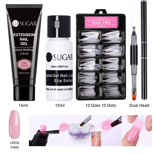 UR SUGAR Acrylic Nail Gel Kit 15ml Quick Building Set Nail Gel Polish For Nail Extensions Acrylic Gel Polish Nail Art