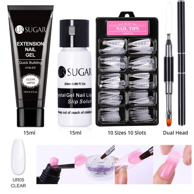 UR SUGAR Acrylic Nail Gel Kit 15ml Quick Building Set Nail Gel Polish For Nail Extensions Acrylic Gel Polish Nail Art