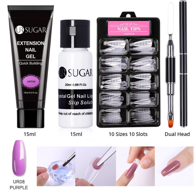 UR SUGAR Acrylic Nail Gel Kit 15ml Quick Building Set Nail Gel Polish For Nail Extensions Acrylic Gel Polish Nail Art