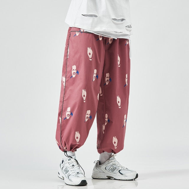 2021 Men's Harem Pants New Fashion Jogger Sweatpants Korean Man Loose Oversized Trousers Funny Streetwear Male Casual Pants 5XL