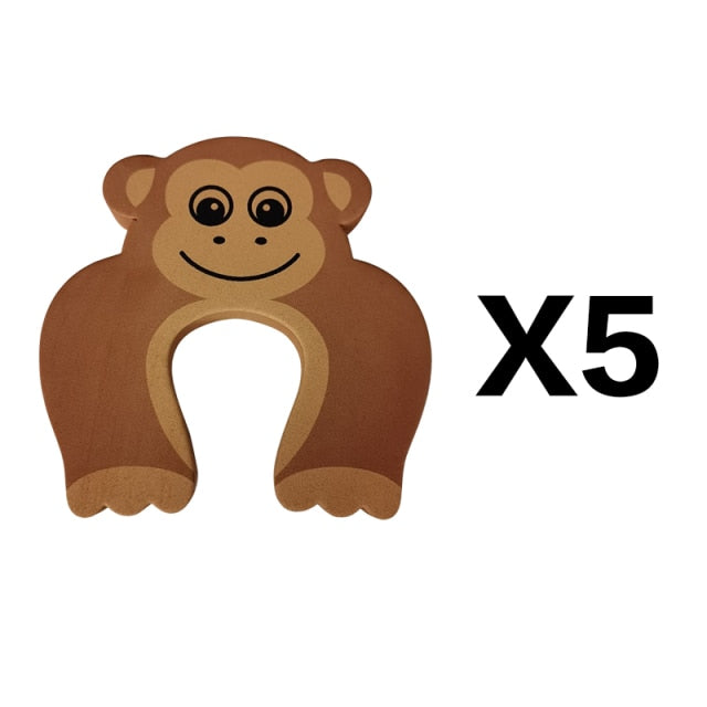 5Pcs/Lot Protection Baby Safety Cute Animal Security Door Stopper Baby Card Lock Newborn Care Child Finger Protector