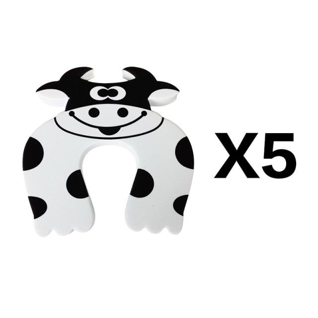 5Pcs/Lot Protection Baby Safety Cute Animal Security Door Stopper Baby Card Lock Newborn Care Child Finger Protector