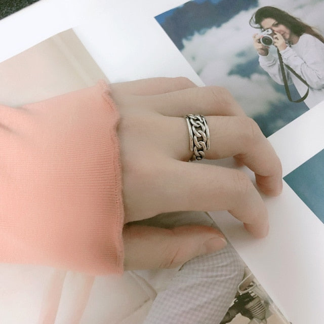 INS Retro Smile Face Ring Female Smile Ring Student Open Finger Adjustable Rings Personality Jewelry