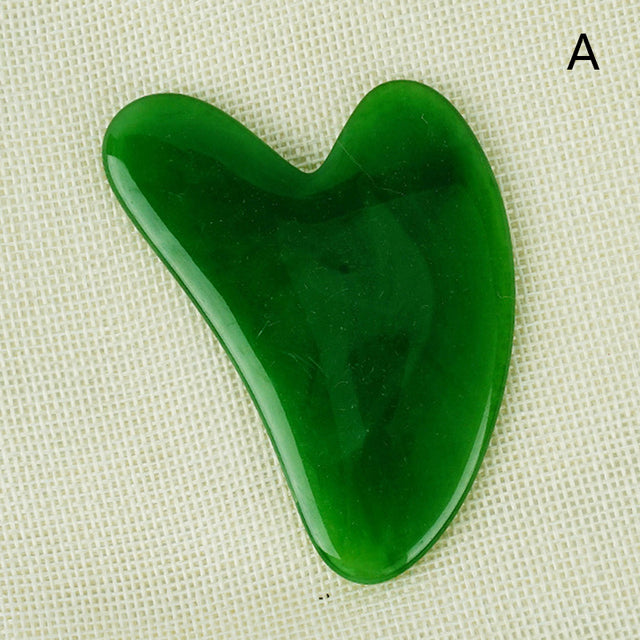 Beeswax/Jade Guasha Scraping Massage Scraper Face Massager Acupuncture Gua Sha Board Acupoint Face Eye Care SPA Massage Tool