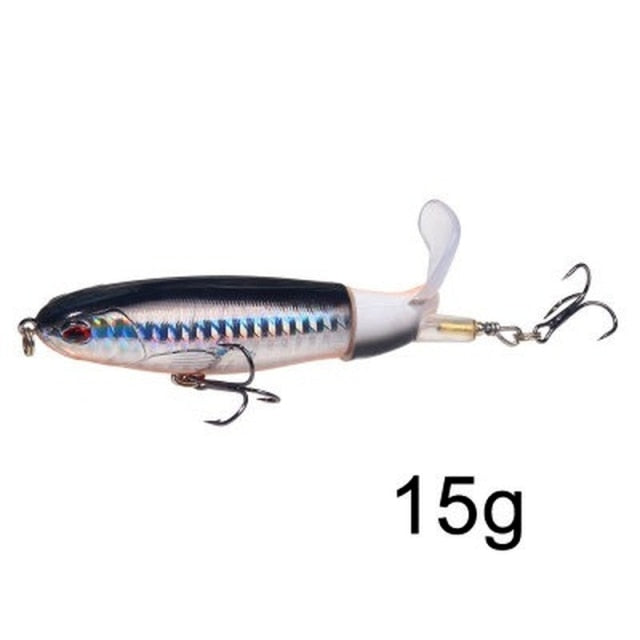 1PCS Whopper Plopper 10cm/13g Topwater Fishing Lure Artificial Hard Bait Plopper Soft Rotating Tail Fishing Tackle Fishing Bait