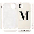 Custom Name Initial letter Diy Phone Case For iphone SE  6 6S 7 8 Plus X XS XR XS Max 11 Pro 12 Mini MAX Liquid Silicone Case