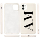 Custom Name Initial letter Diy Phone Case For iphone SE  6 6S 7 8 Plus X XS XR XS Max 11 Pro 12 Mini MAX Liquid Silicone Case