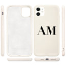 Custom Name Initial letter Diy Phone Case For iphone SE  6 6S 7 8 Plus X XS XR XS Max 11 Pro 12 Mini MAX Liquid Silicone Case