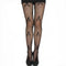 1 Pcs Sexy Stay Up Thigh High Tights Fishnet Mesh Skull Print Punk Stretch Pantyhose For Women Accessories