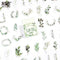 46pcs/set Autumn Flower Sticker Diy Scrapbooking Diary Planner Decoration Sticker Album